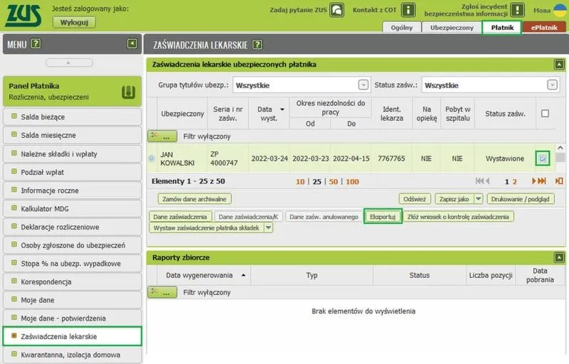 Gdzie w PUE znaleźć zwolnienia lekarskie? Przewodnik krok po kroku