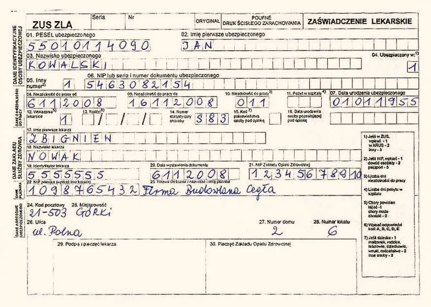 Ile czasu ma pracownik na dostarczenie l4 pracodawcy