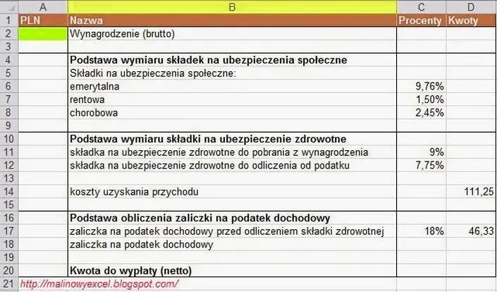 Ile wyniesie Twoje wynagrodzenie netto przy stawce 29 zł brutto na umowie o pracę?