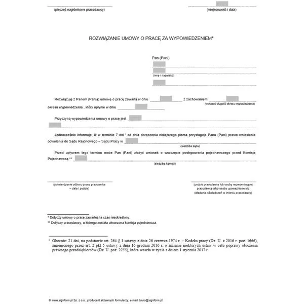 Kiedy wręczyć wypowiedzenie, aby było skuteczne?
