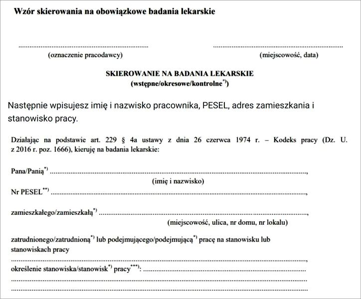 Badania profilaktyczne pracowników