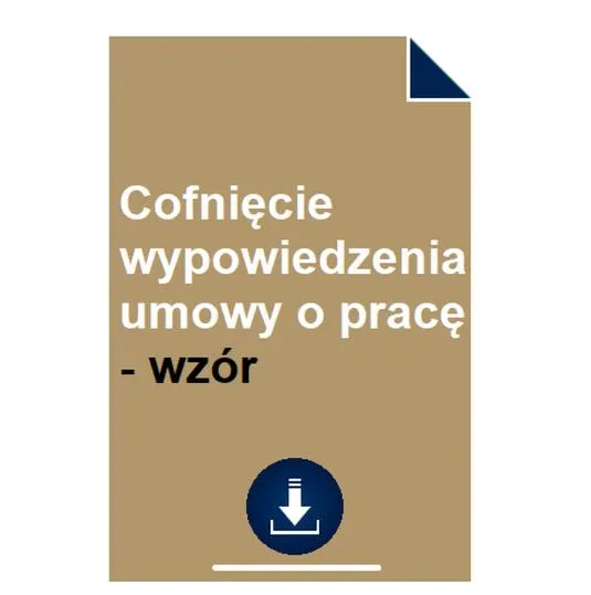 Cofnięcie wypowiedzenia umowy