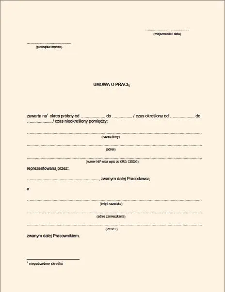 Czas określony umowy