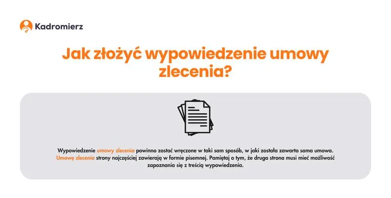 Dokumenty wypowiedzenia