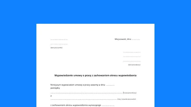 Formalności przy wypowiedzeniu