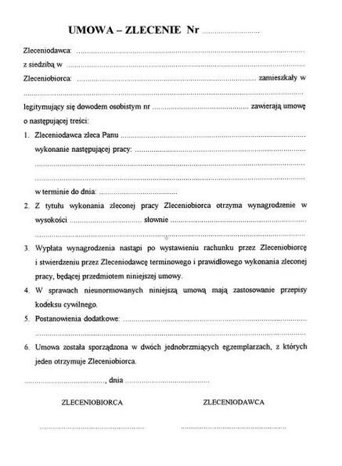Godziny pracy umowa zlecenie