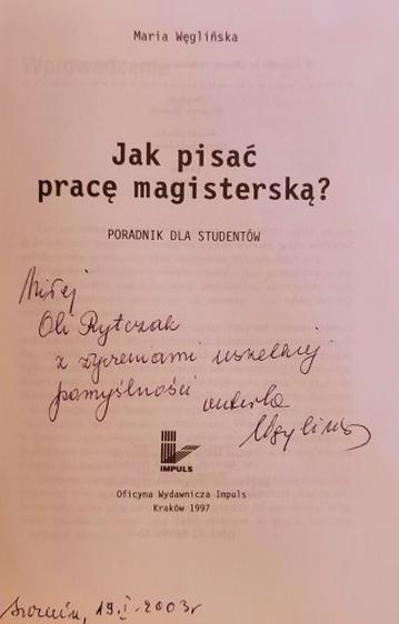 Język i styl w pracy magisterskiej