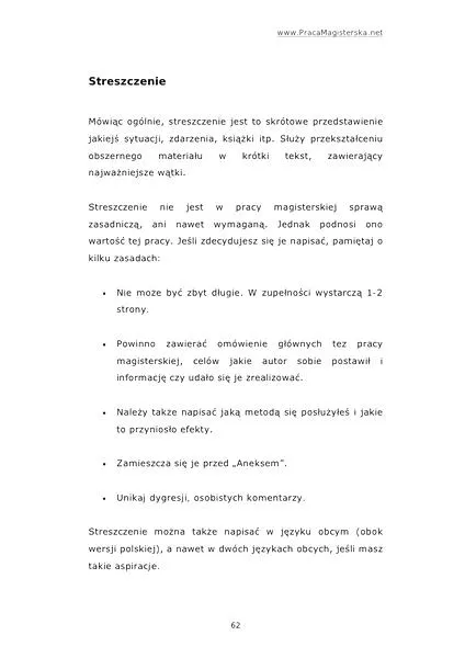 Kluczowe zasady pisania streszczenia