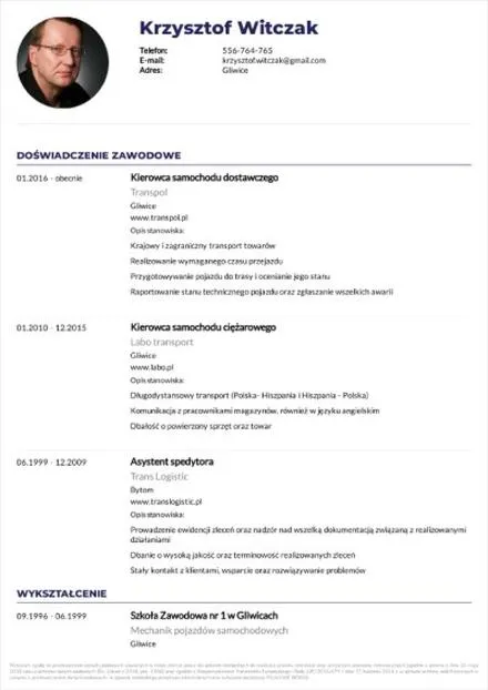 Kwalifikacje w CV