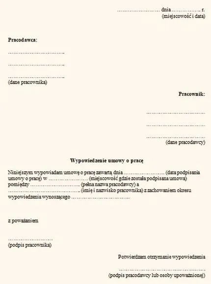Okres wypowiedzenia umowy