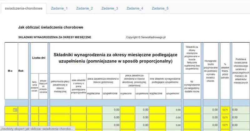 Podstawa wymiaru wynagrodzenia