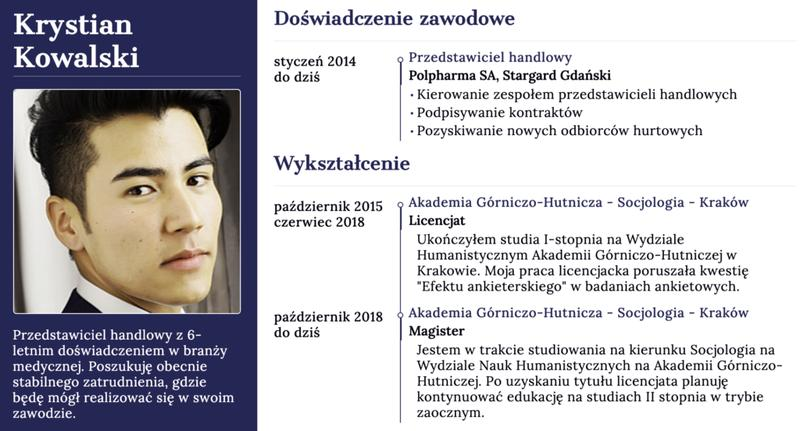 Podsumowanie zawodowe w CV