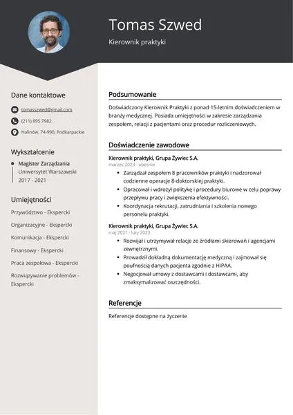 Praktyki w CV