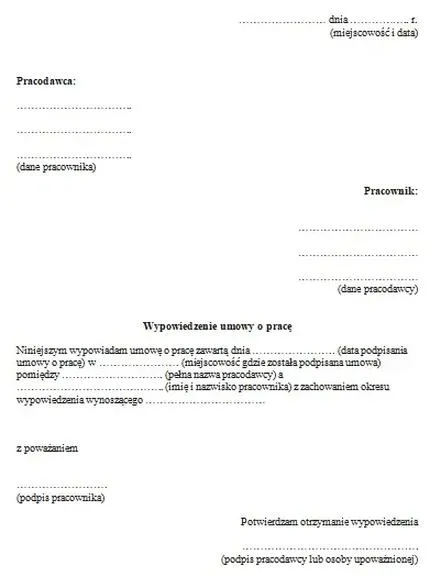 Przyczyny wypowiedzenia umowy