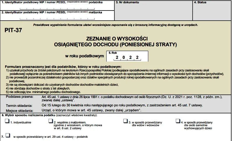 Rozliczenie PIT przy dwóch umowach