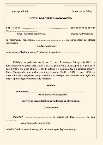 Skuteczna samoocena nauczyciela