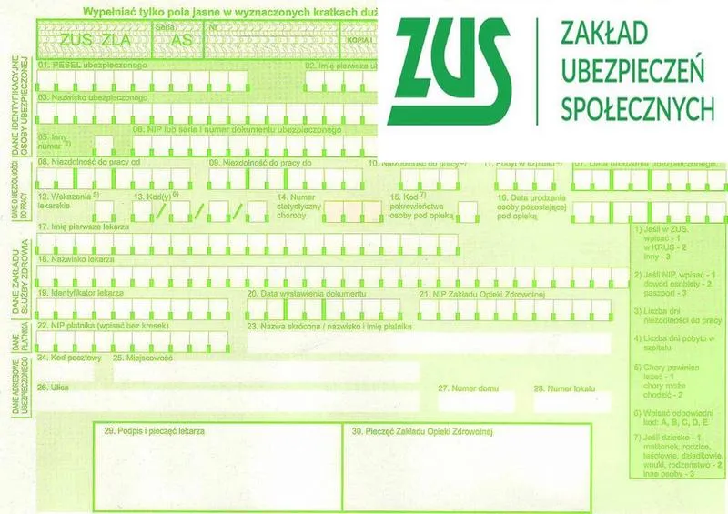Świadczenie chorobowe ZUS