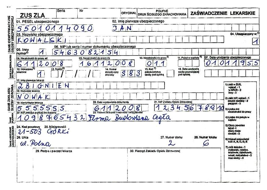 Urlop wypoczynkowy podczas choroby