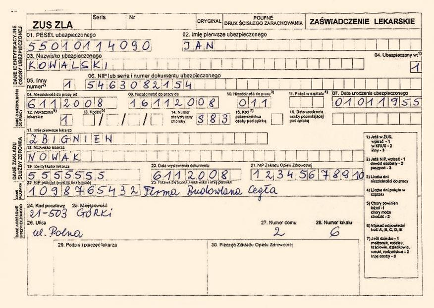 Wyjątki od zwolnienia lekarskiego