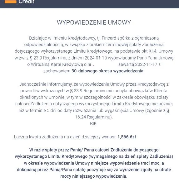 Wypowiedzenie mailem