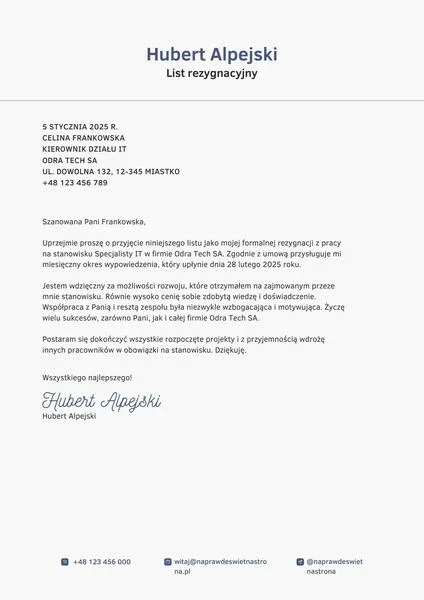 Wypowiedzenie umowy o pracę