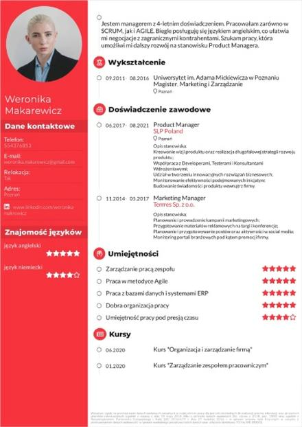 Wyróżnianie obowiązków w CV