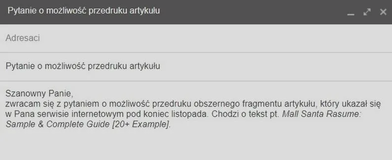 Zakończenie maila z CV