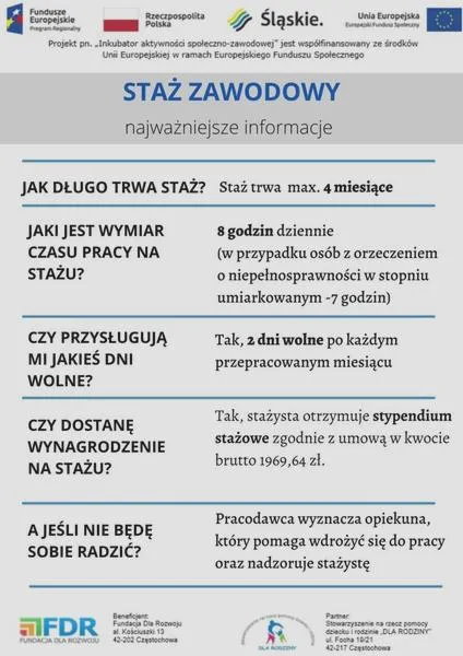 Zarobki na stażu