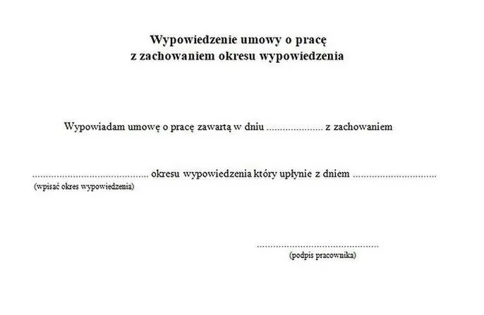 Zasady wypowiedzenia