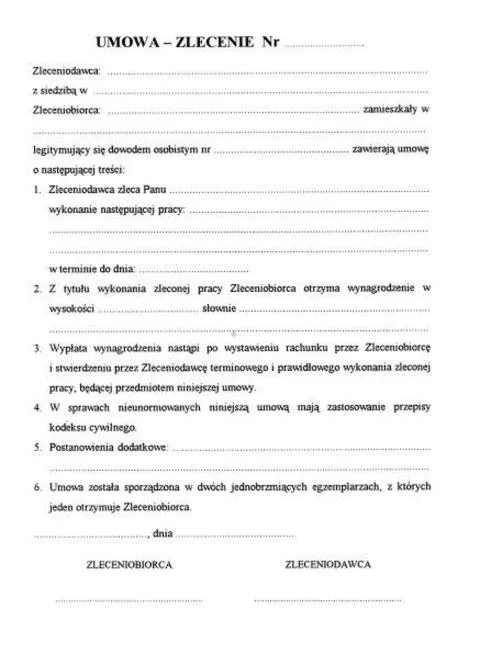 Zasiłek po umowie zlecenia