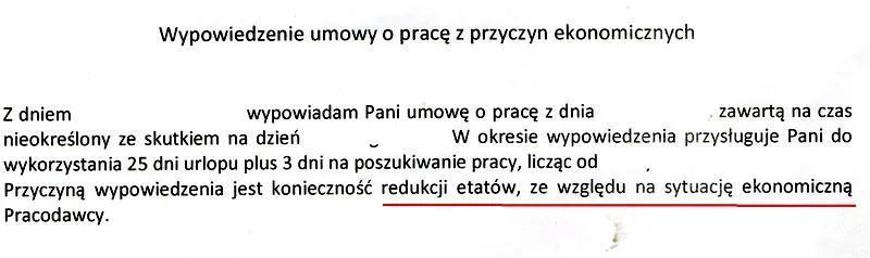 Zerwanie umowy o pracę