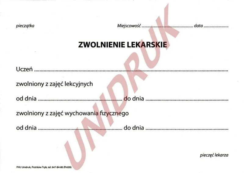 Zwolnienie lekarskie zlecenie